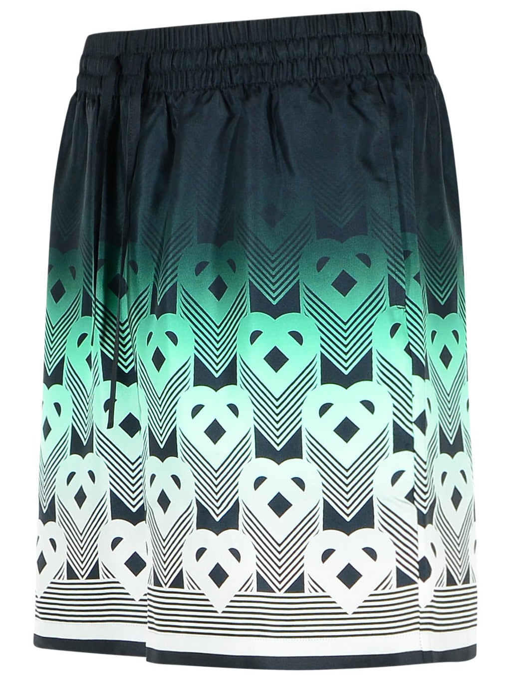 Casablanca Green Silk Bermuda Shorts Men