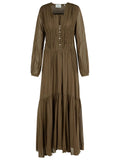 Isabel Marant Etoile Briane' Khaki Viscose Dress Women