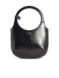 Courreges 'Holy Naplack' Black Leather Bag Women