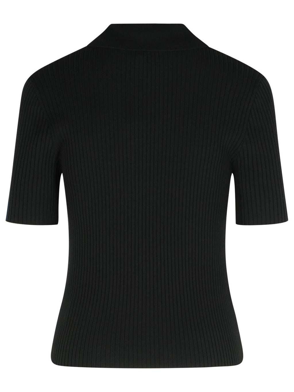 Courreges Black Viscose Blend Polo Shirt Women