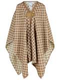 Max Mara 'Editti' Hood In Virgin Wool And Brown Cotton Women