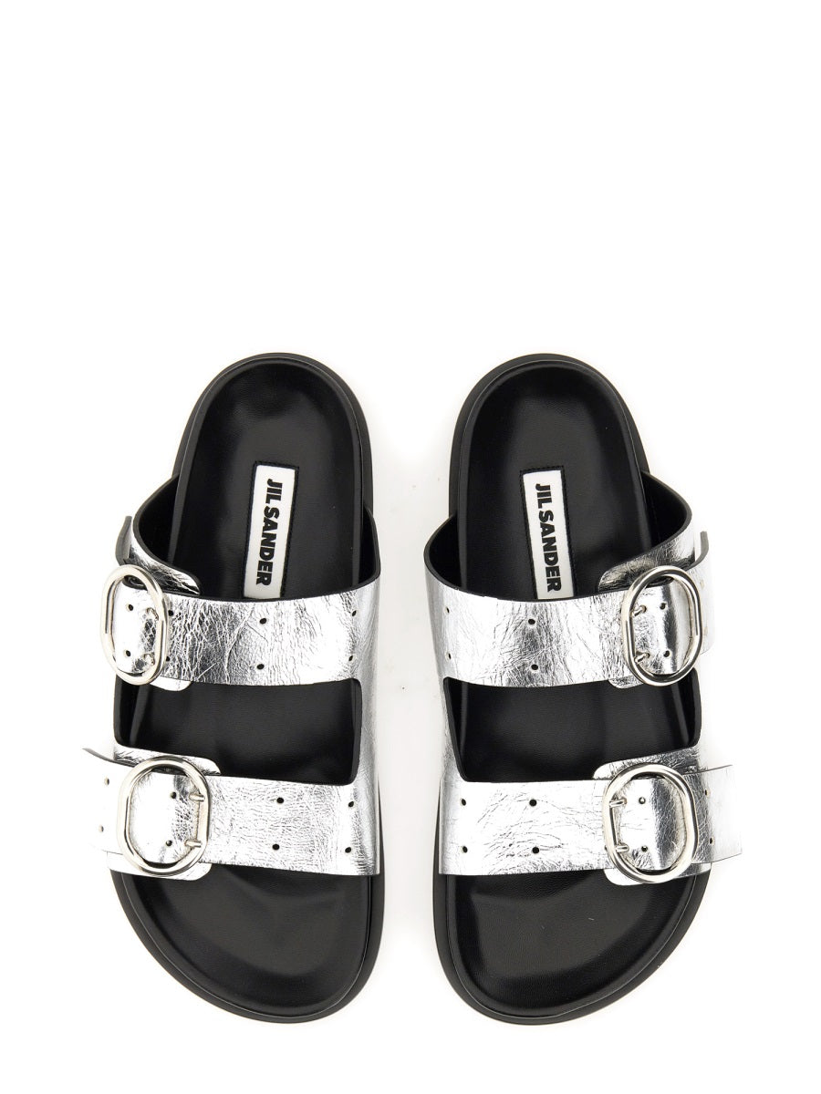 Jil Sander Women Leather Sandal With Buckle