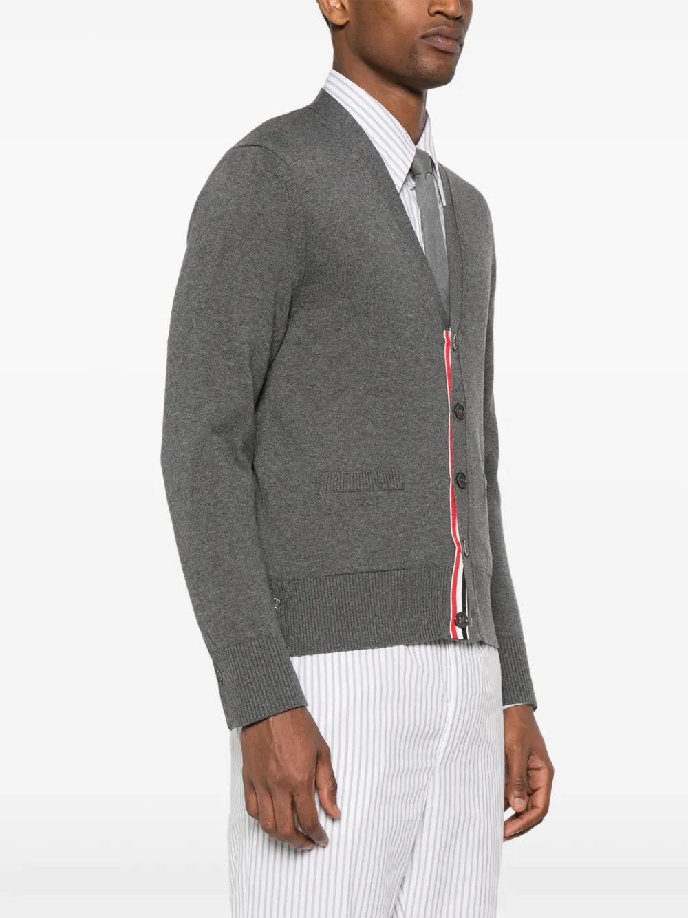 Thom Browne Men V-Neck Cardigan
