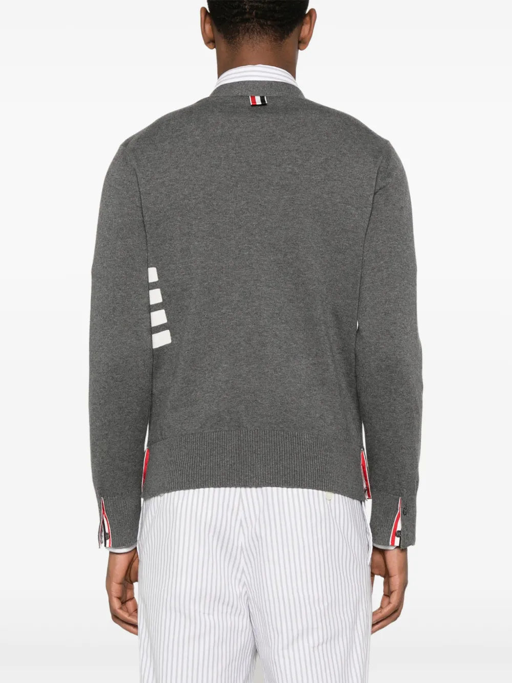 Thom Browne Men V-Neck Cardigan