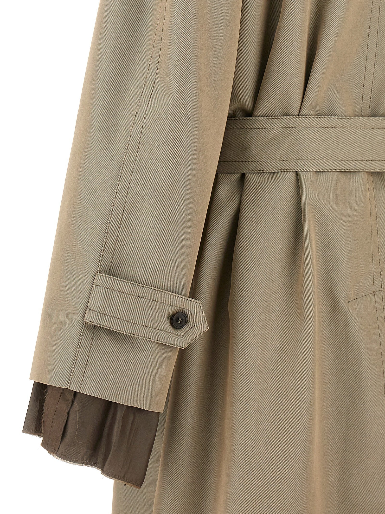 Maison Margiela Men Long Single-Breasted Trench Coat