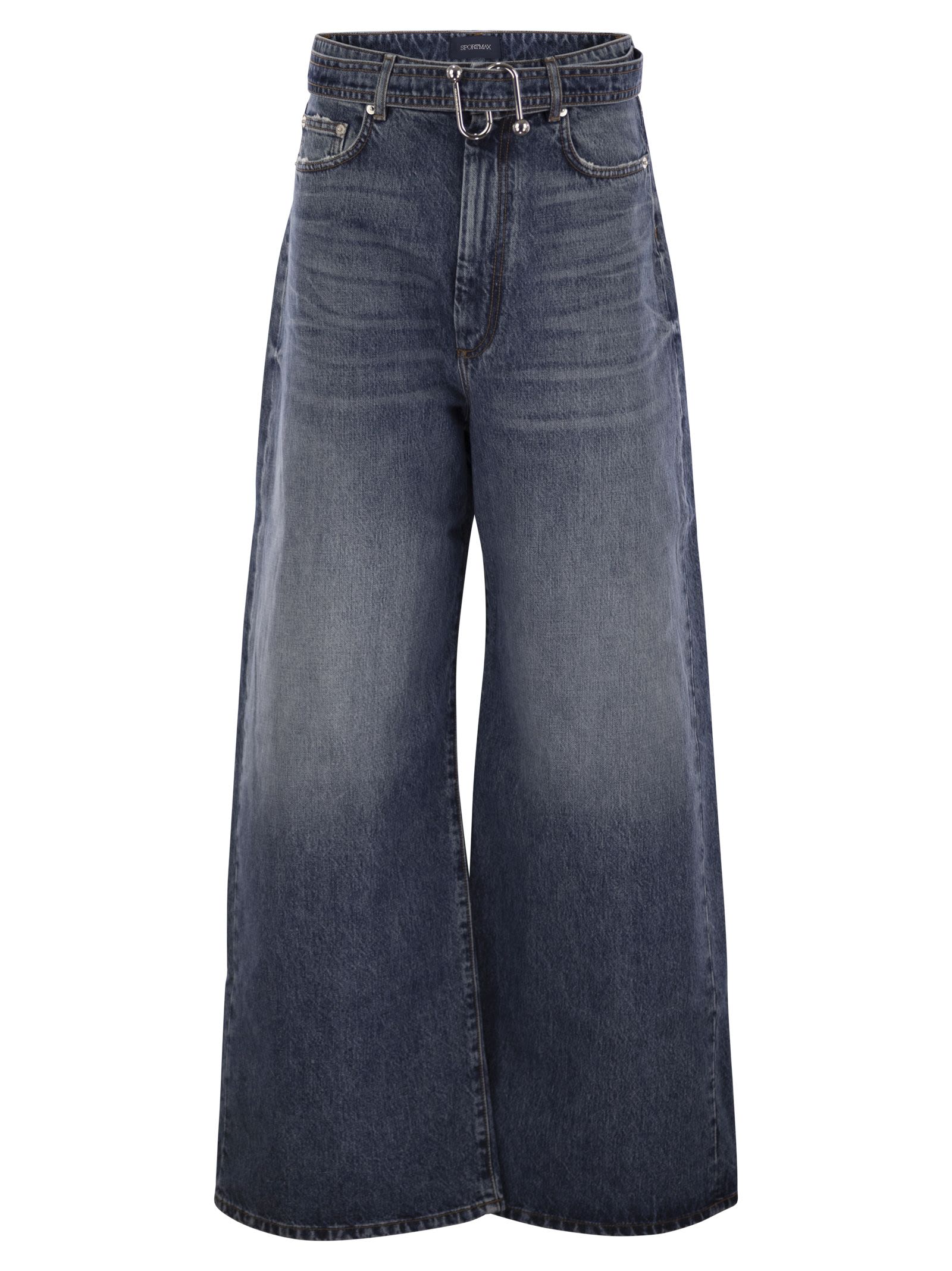 Sportmax Women Procida - Low-Waisted Oversize Denim Trousers