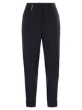Peserico Women Virgin Wool Blend Trousers With Jewellery