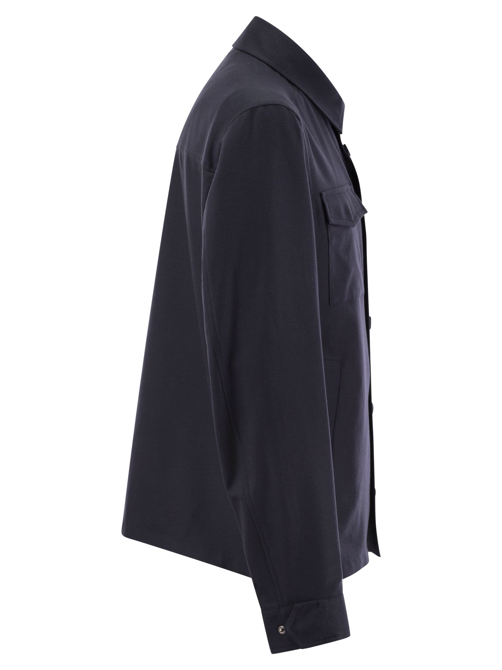 Herno Men Rain Cotton Cashmere Shirt