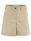 Moncler Women Cotton Gabardine Shorts