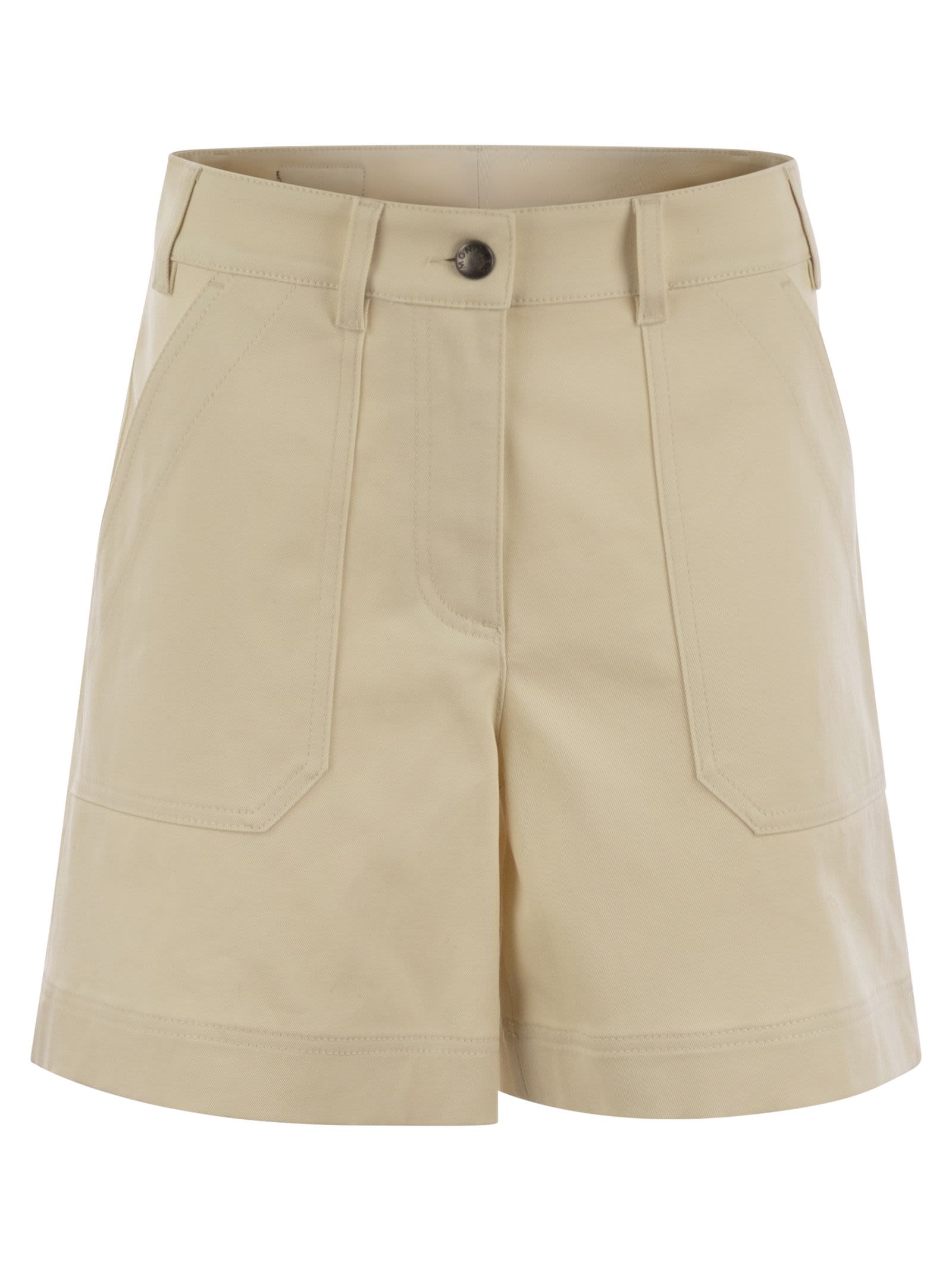 Moncler Women Cotton Gabardine Shorts