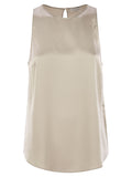 Brunello Cucinelli Women Stretch Silk Satin Top With Jewellery
