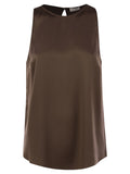 Brunello Cucinelli Women Stretch Silk Satin Top With Jewellery