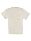 Brunello Cucinelli Women Linen-Blend T-Shirt With Shiny Pocket Detail