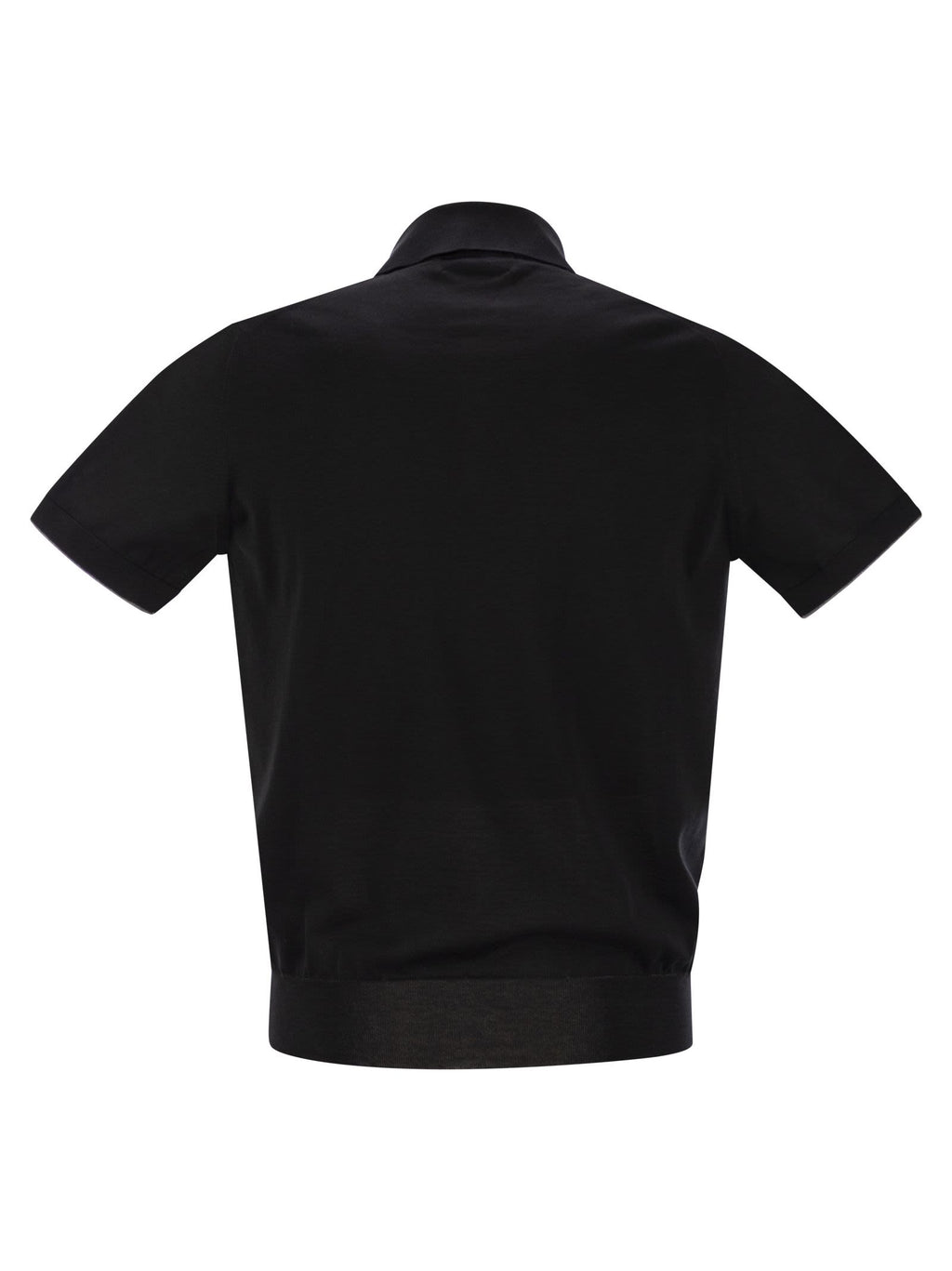 Brunello Cucinelli Men Lightweight Cotton Knit Polo Shirt