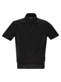 Brunello Cucinelli Men Lightweight Cotton Knit Polo Shirt