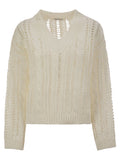 Brunello Cucinelli Women Cable & Mesh Jute And Cotton Jersey