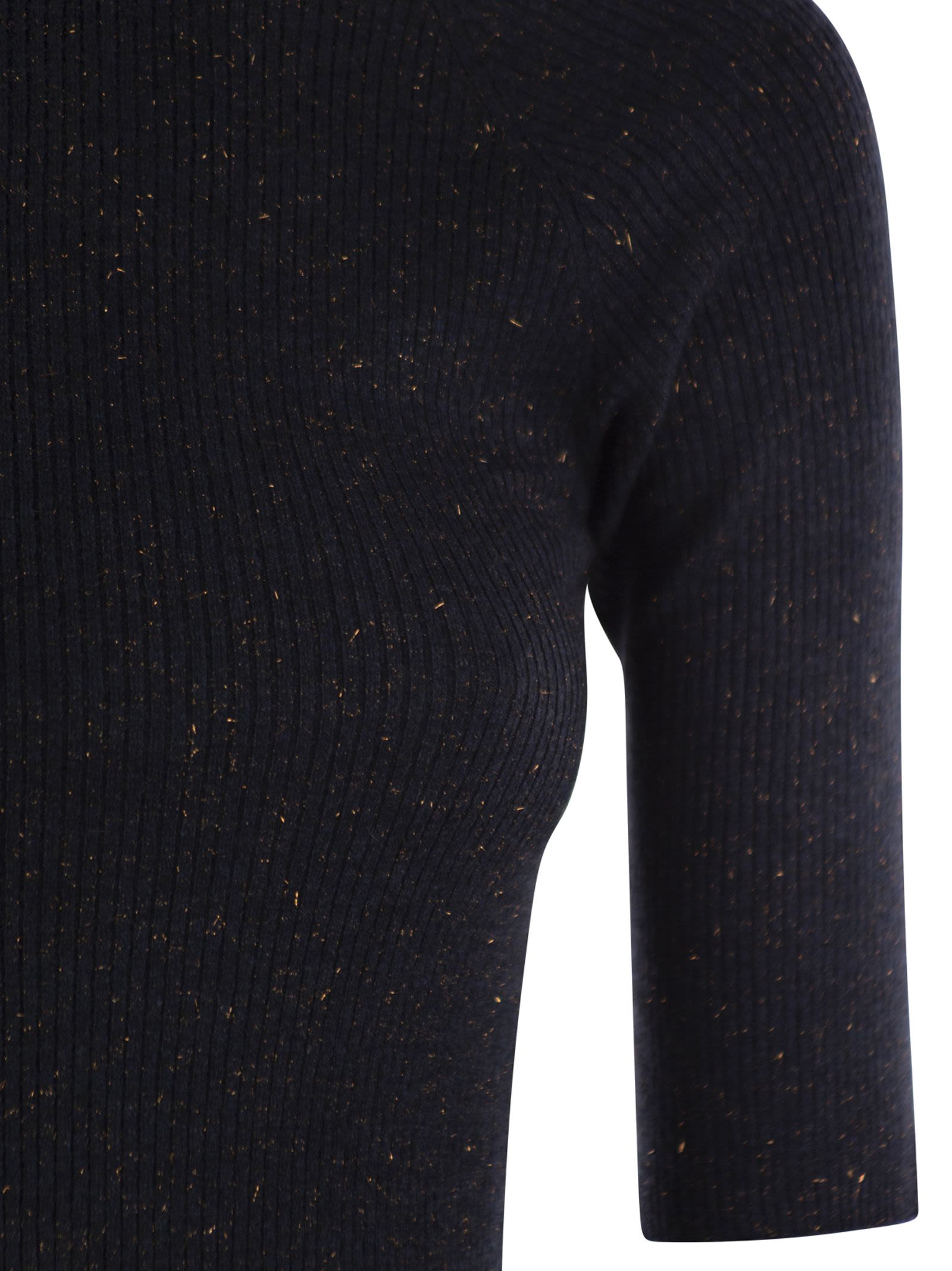 Brunello Cucinelli Women Sparkling Ribbed Cashmere Sweater
