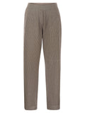 Brunello Cucinelli Women English Rib Cotton And Viscose Pants