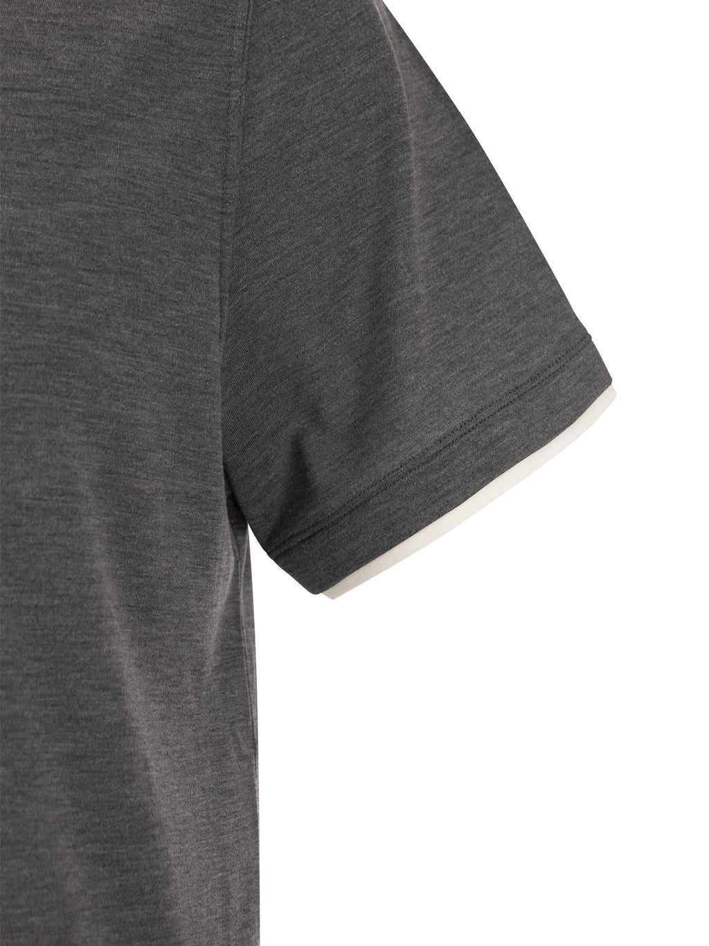 Brunello Cucinelli Men Silk And Cotton T-Shirt
