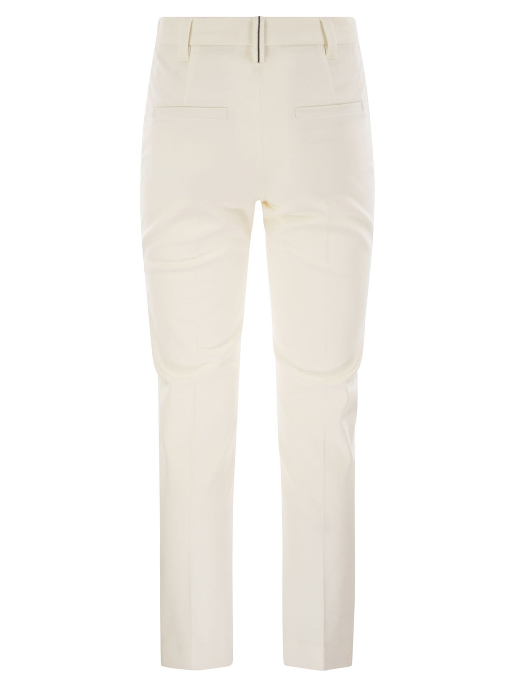 Brunello Cucinelli Women Cigarette Trousers In Stretch Cotton