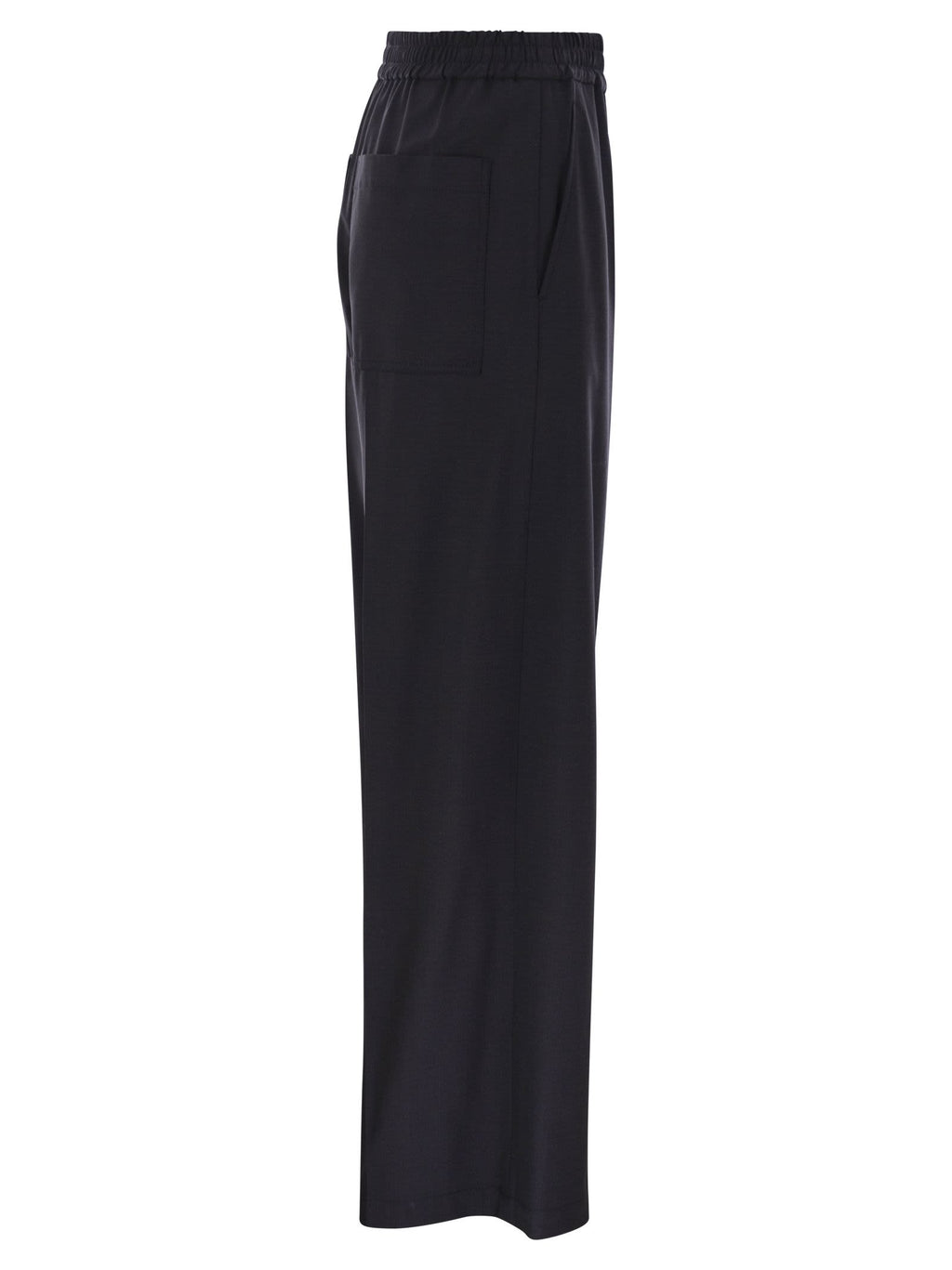 Brunello Cucinelli Women Tropical Luxury Wool Loose Trousers