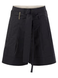 Peserico Women Short With Pleats And Stretch Cotton