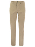 Peserico Men Stretch Cotton Gabardine Chino Trousers