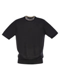 Peserico Men T-Shirt In Linen And Cotton Yarn