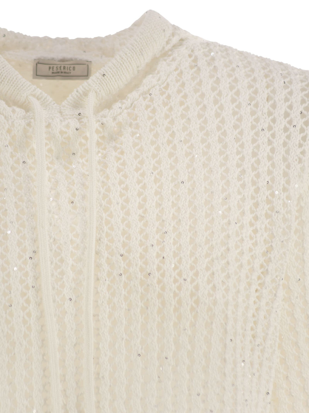 Peserico Women Pure Cotton Cordonet Jumper With Sequins