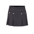 Ganni Women Black Pleated Mini Skirt