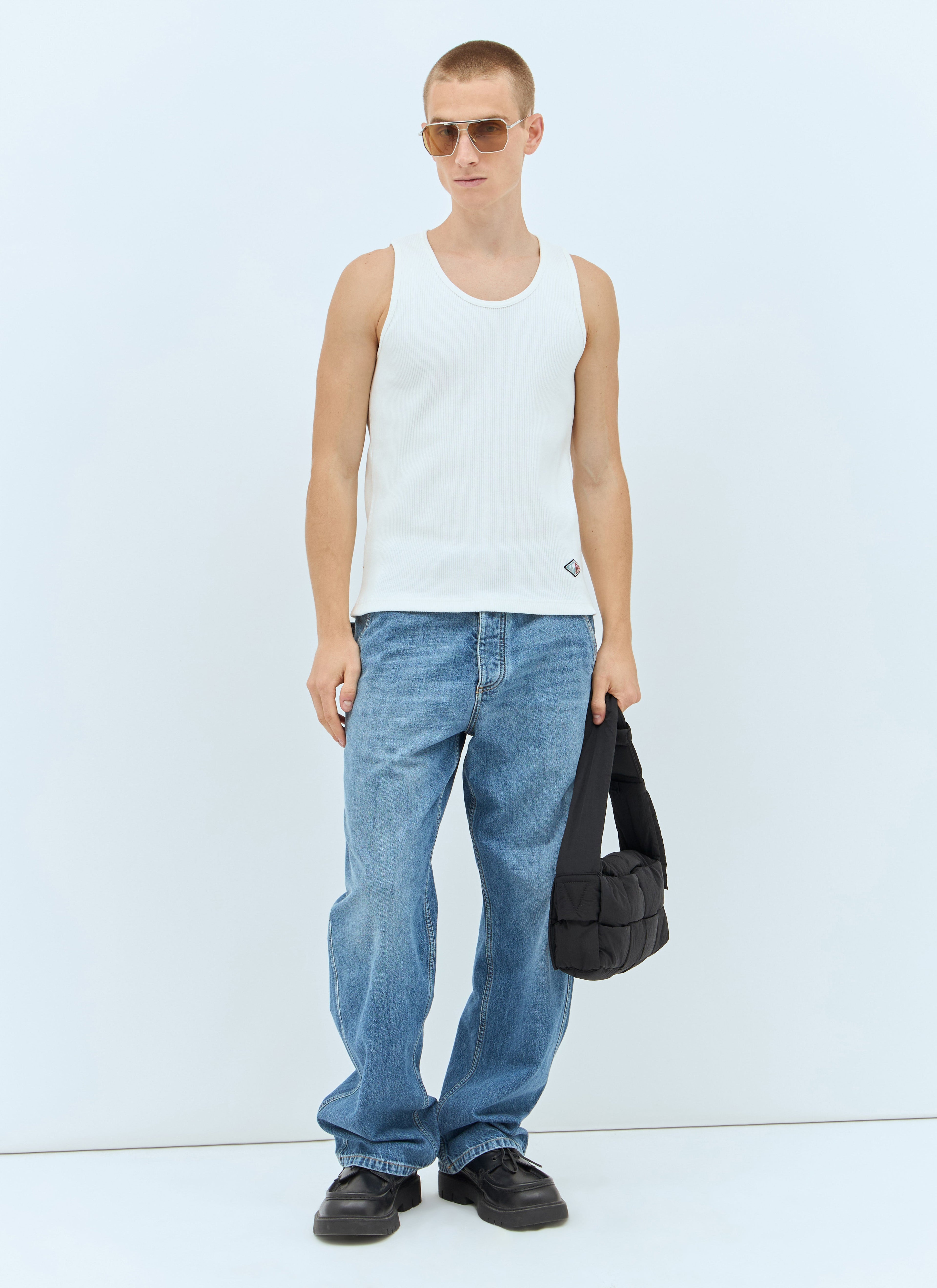 Bottega Veneta Men Rib Jersey Tank Top
