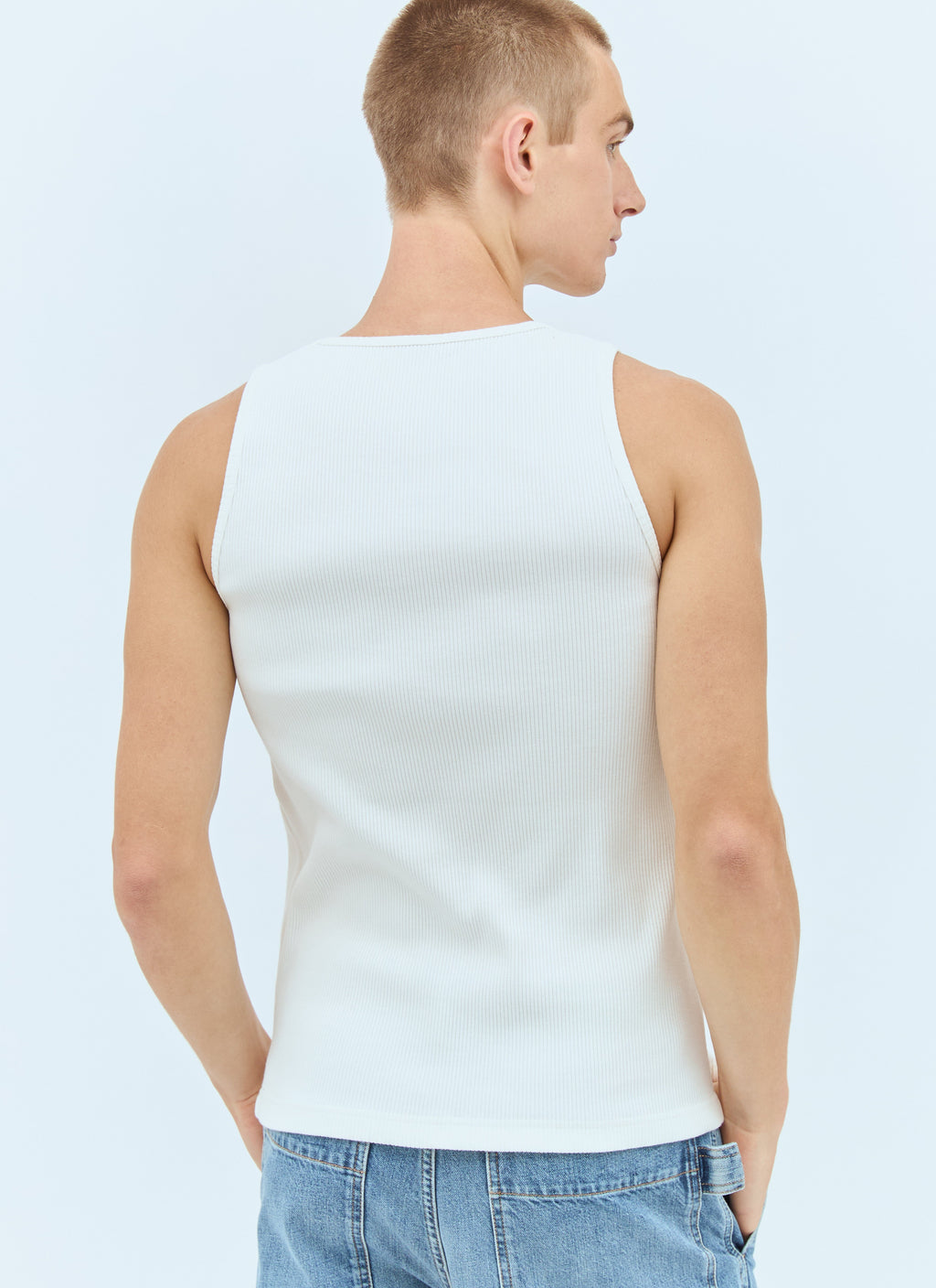 Bottega Veneta Men Rib Jersey Tank Top