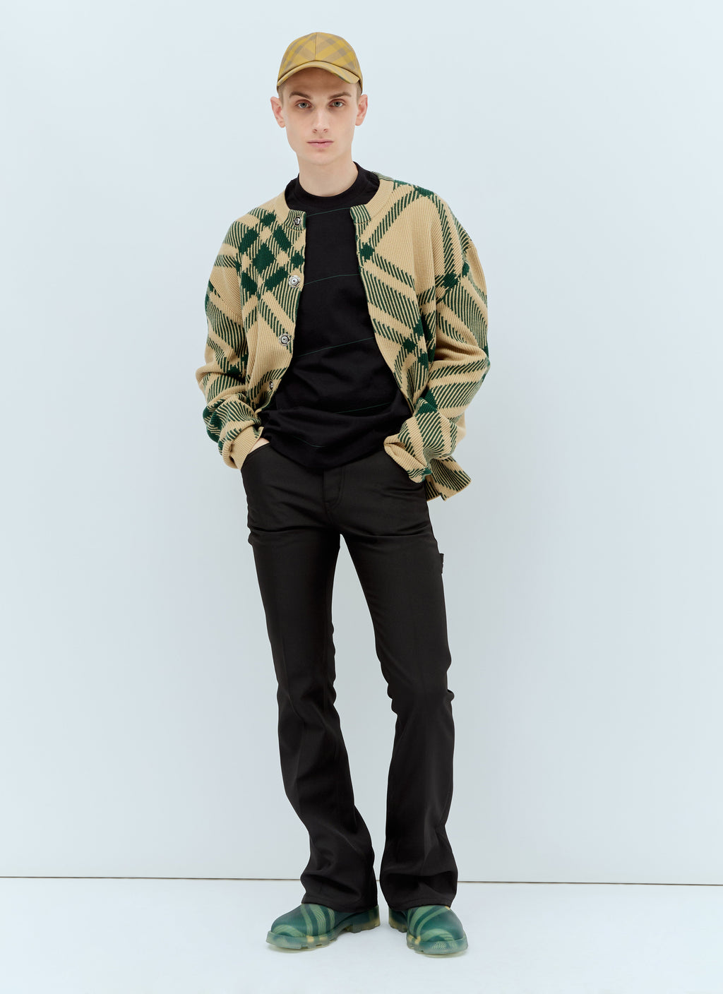 Burberry Men Striped Cotton T-Shirt