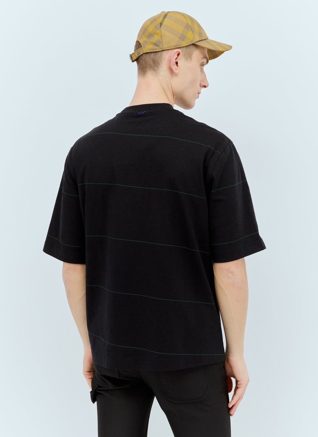 Burberry Men Striped Cotton T-Shirt