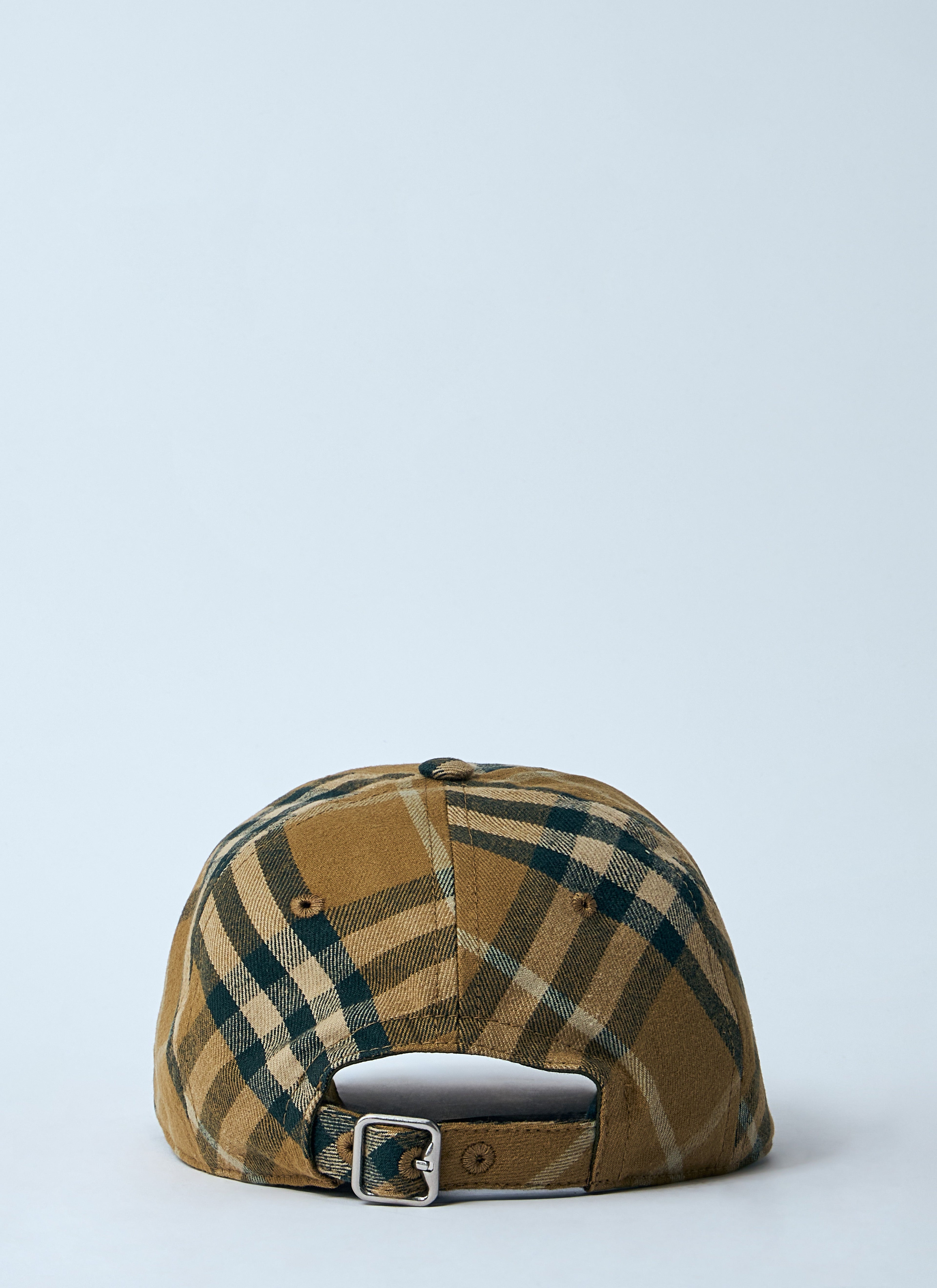 Burberry Men Check Cotton Baseball Cap