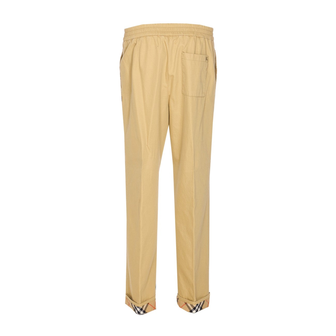 Burberry Men Burberry Check Turn Up Pants