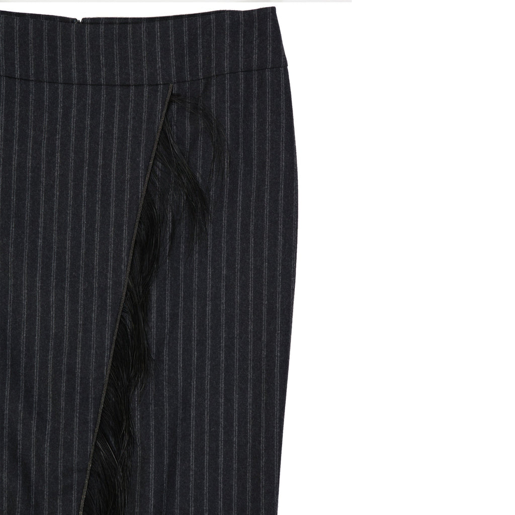 Brunello Cucinelli Wool Striped Skirt Women