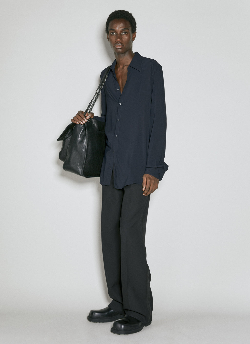 Dolce & Gabbana Men Martini Fit Stretch Charmeuse Shirt