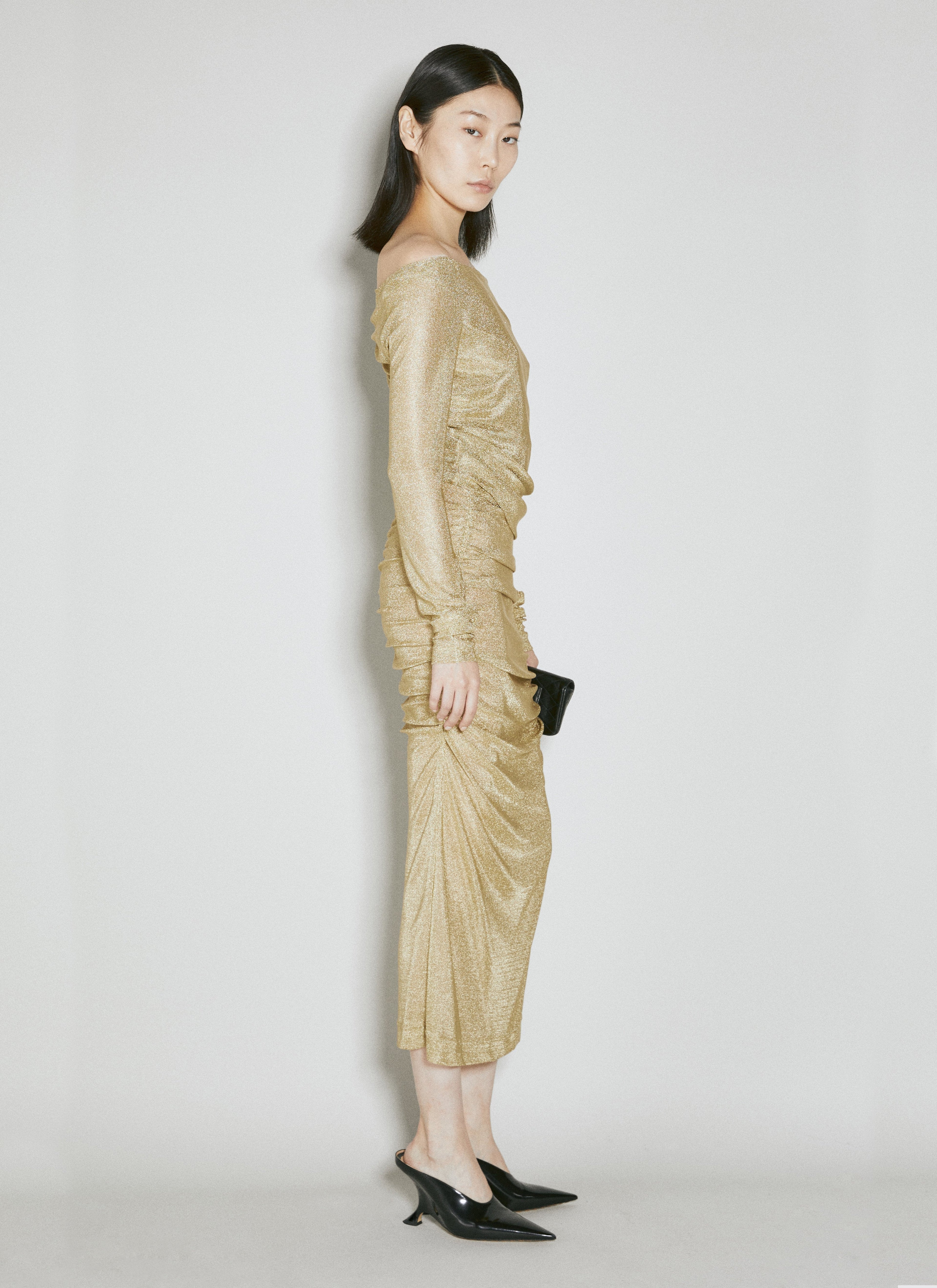 Dolce & Gabbana Women Lurex Mesh Midi Dress