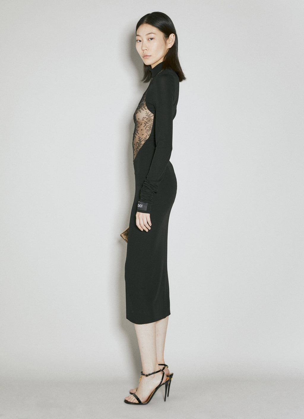 Dolce & Gabbana Women Chantilly Lace Insert Jersey Dress