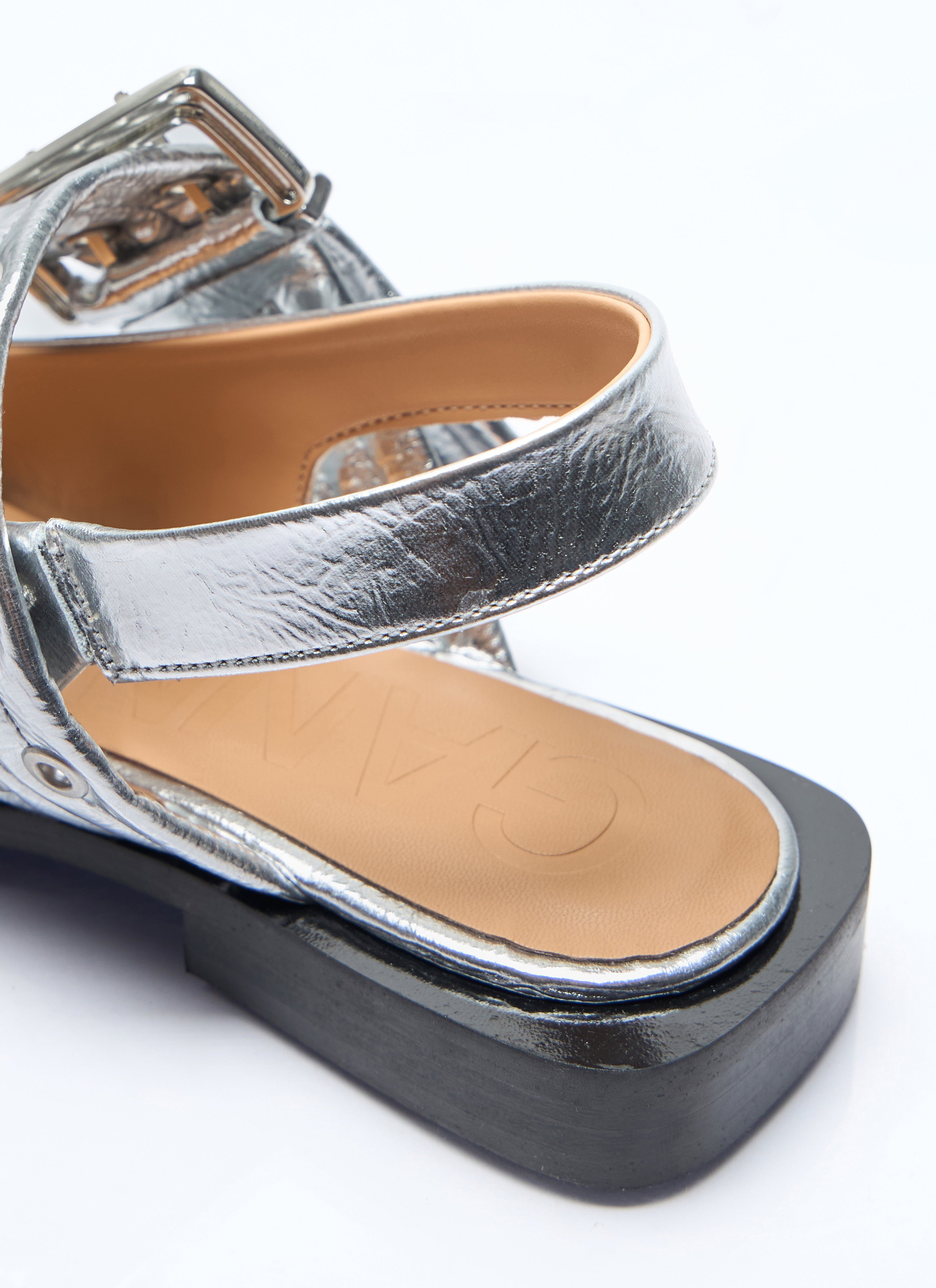 Ganni Women Feminine Buckle Ballerina Flats