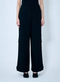 Ganni Women Solid Twill Suiting Cargo Pants