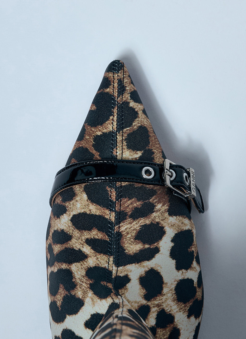Ganni Women Leopard Eyelets Slouchy High Shaft Boots