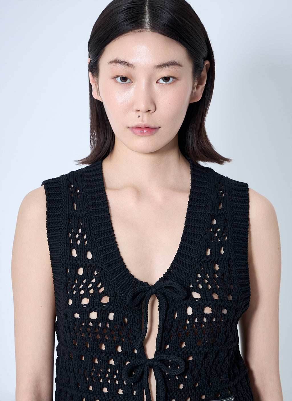 Ganni Women Logo Patch Vest