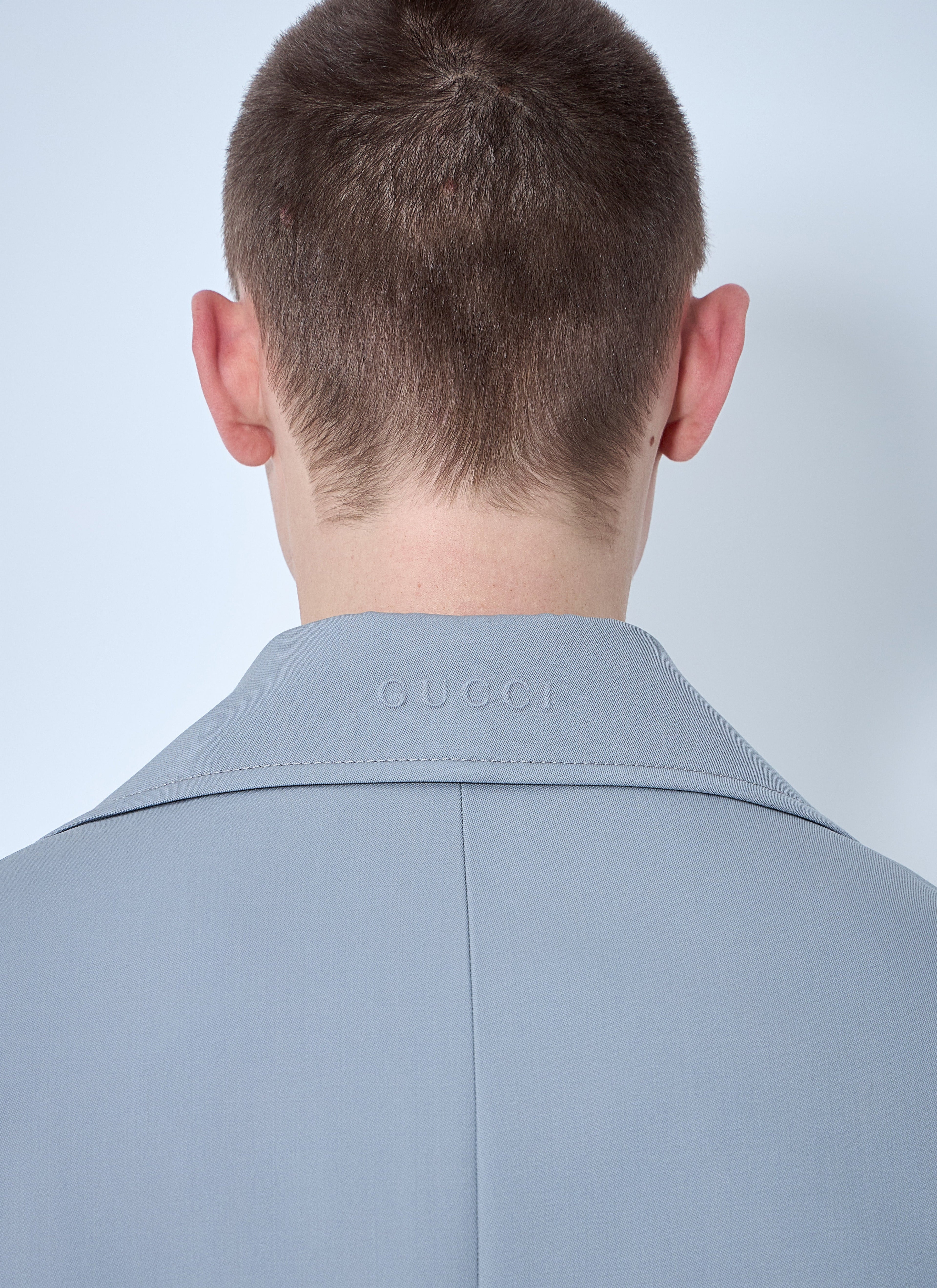 Gucci Men Single-Breasted Wool Coat