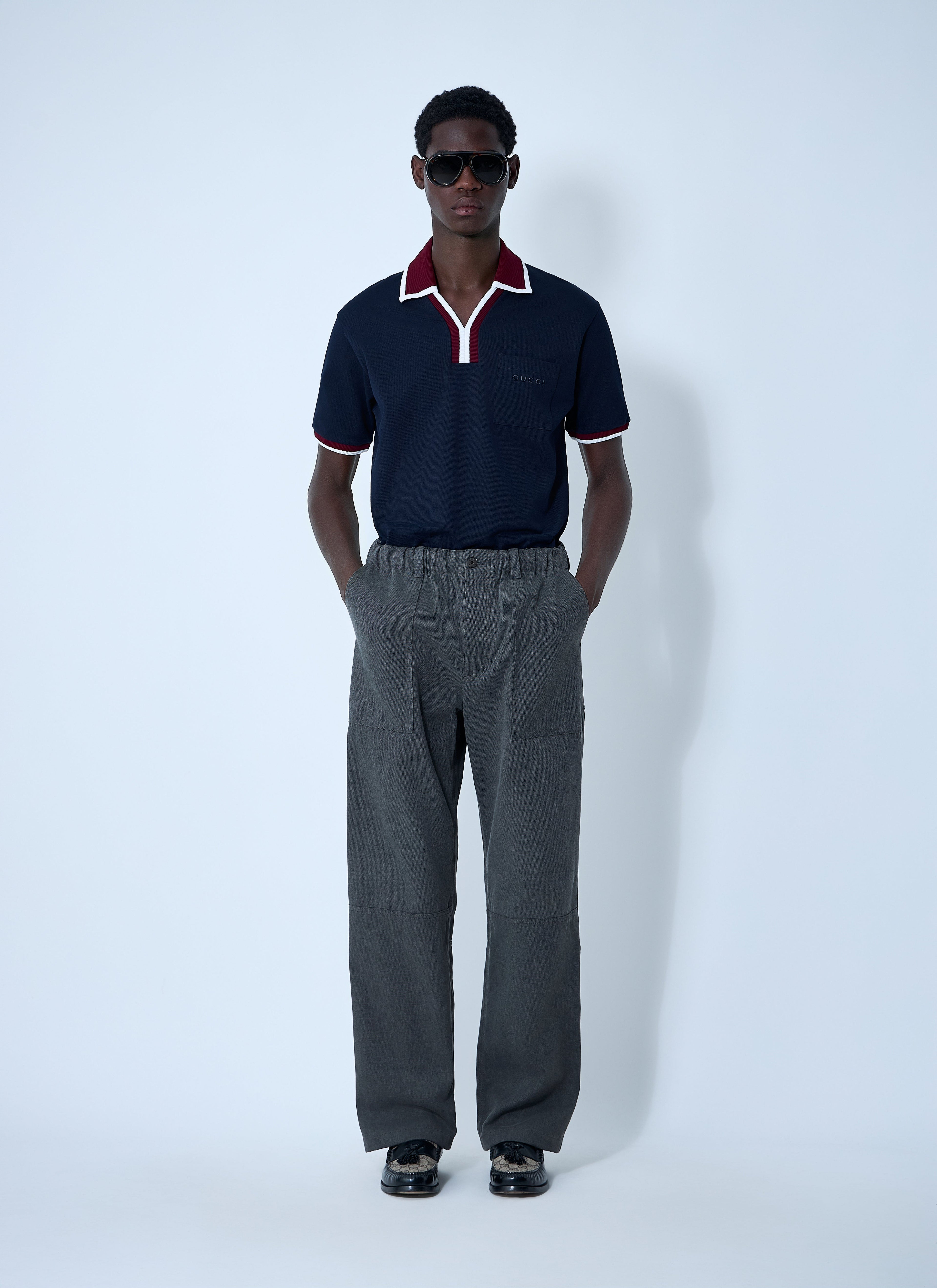 Gucci Men Faded Canvas Pants