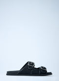 Gucci Men Gg Slide Sandals With Buckles