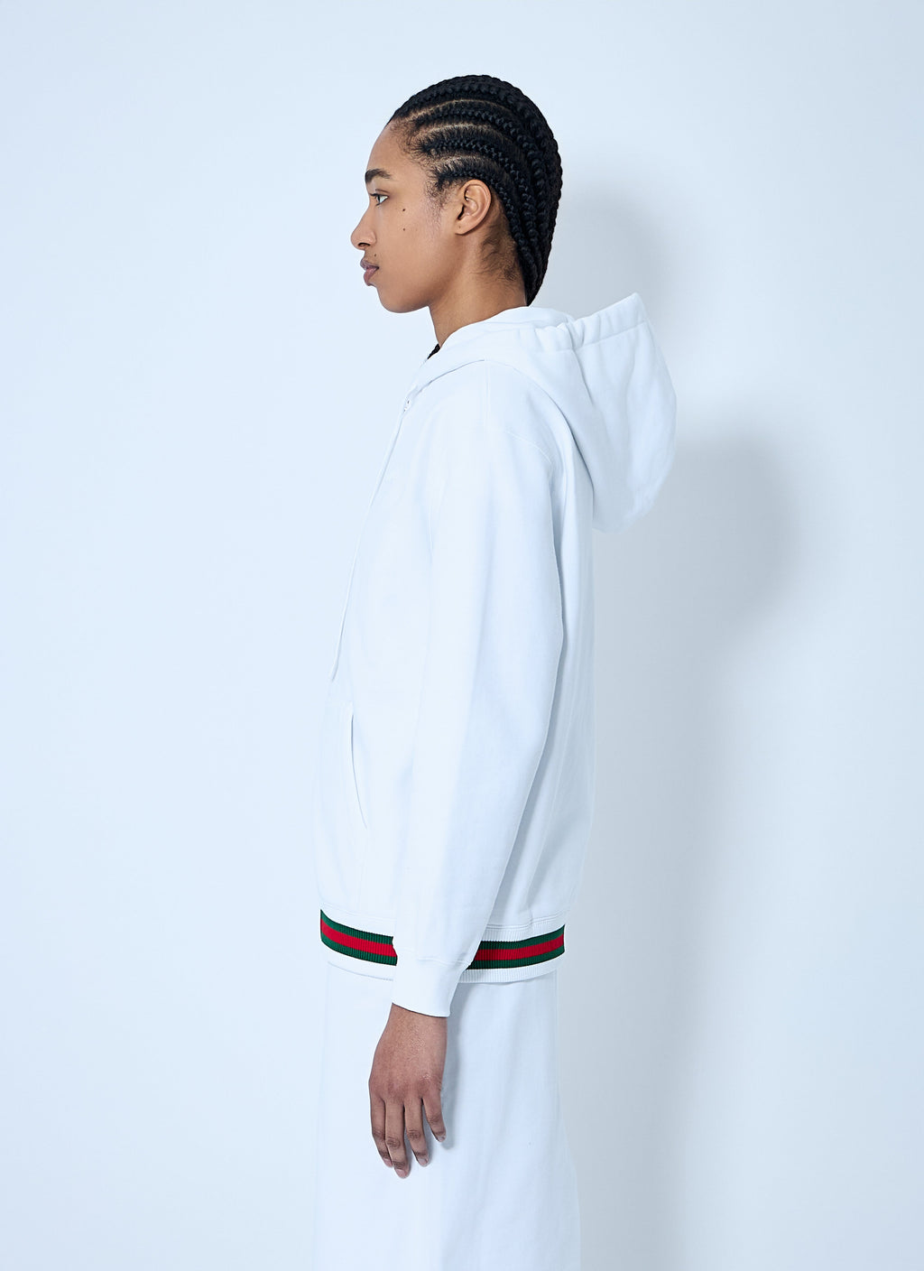 Gucci Women Web Trim Hooded Sweatshirt