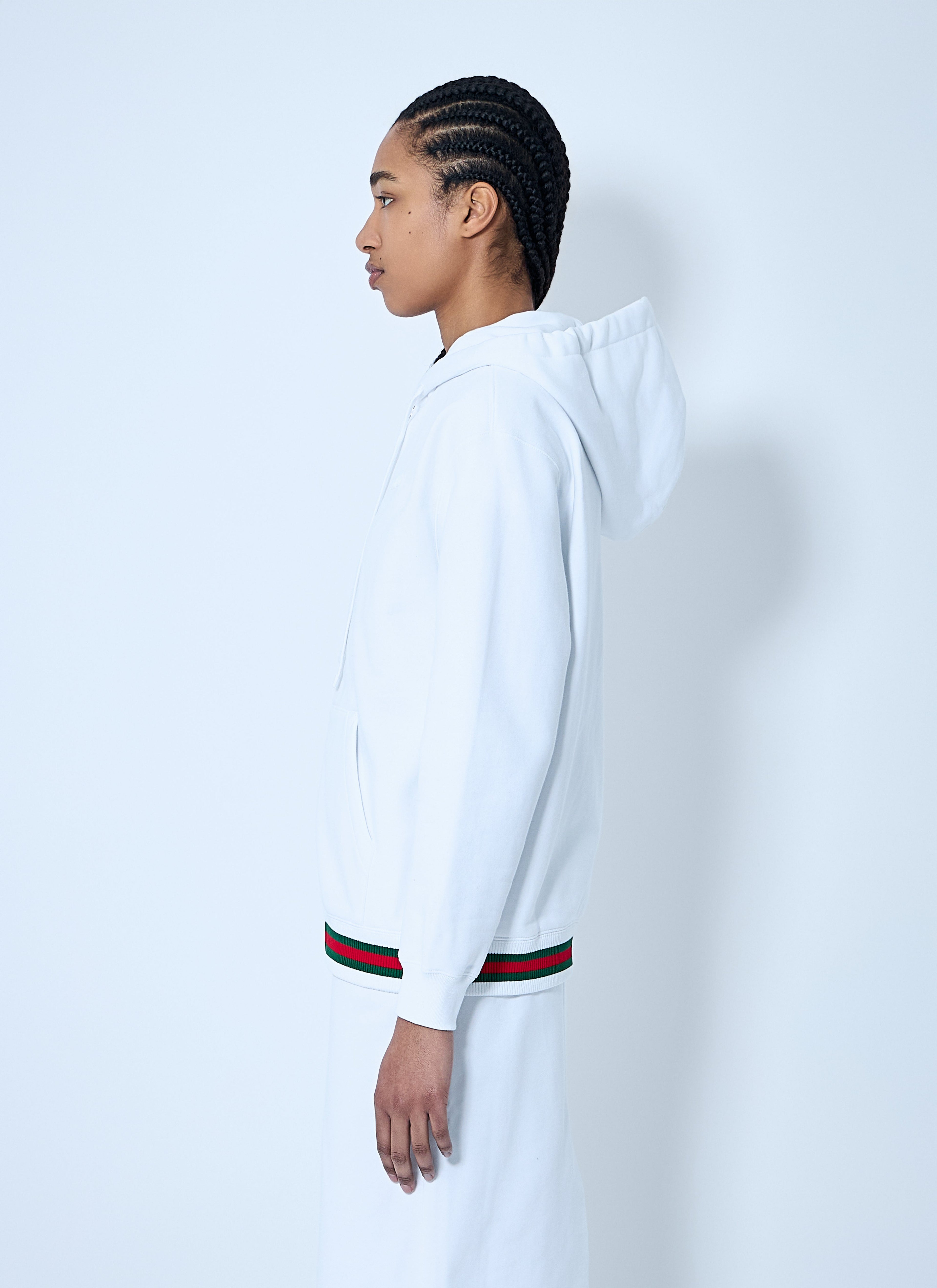 Gucci Women Web Trim Hooded Sweatshirt