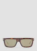 Gucci Men Tortoiseshell Rectangular Sunglasses